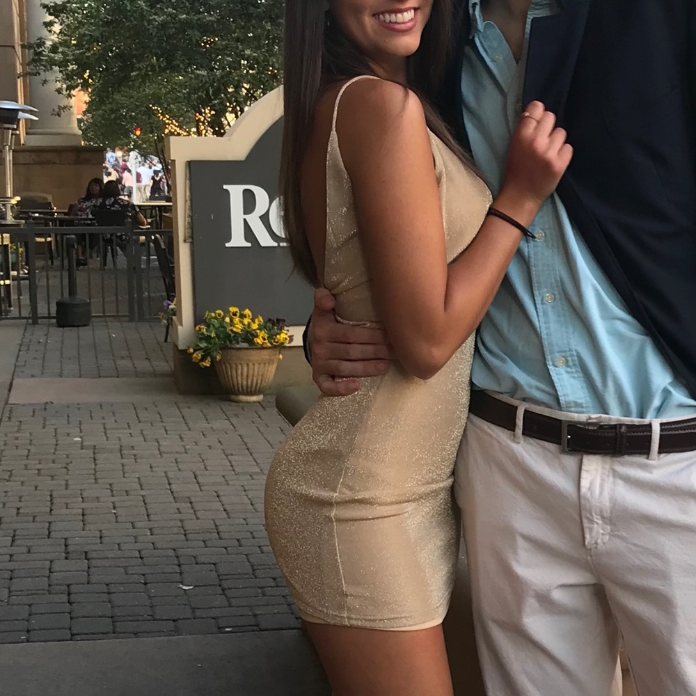 superdown champagne sparkle cocktail dress